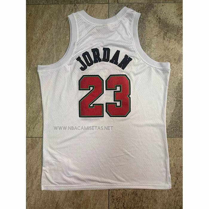 Camiseta Chicago Bulls Michael Jordan NO 23 Mitchell & Ness 1997-98 Blanco2